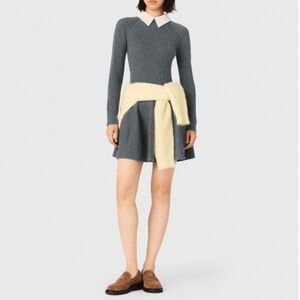 Ricuelo Beaded-collar short knit dress